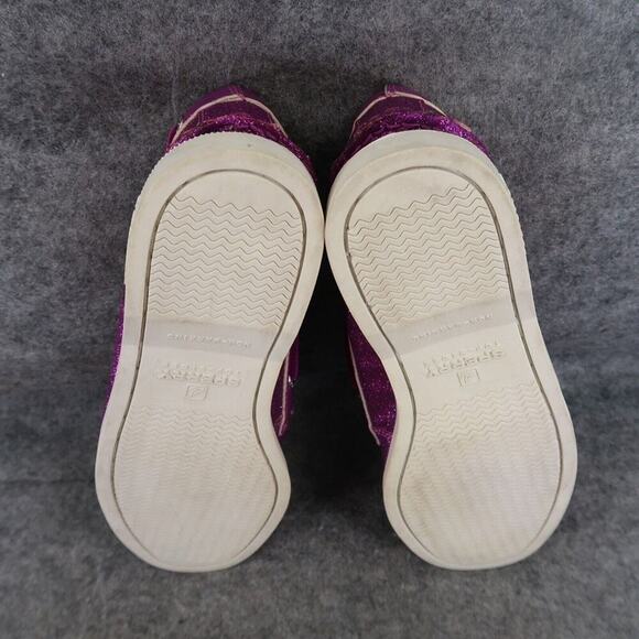 Sperry Boat Shoes Youth 6 Slip On Moc Toe Top Sider Authentic Original Purple - Picture 11 of 14